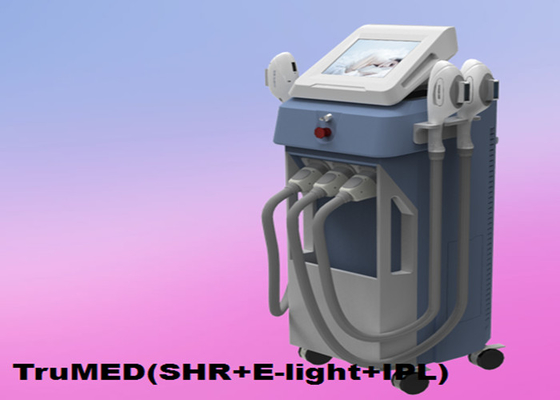 IPL Epilasyon makinesi 3500W Dikey 3Handles E-ışık TruMED (SHR + IPL + Nd: Yag)